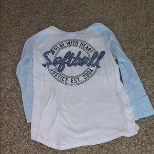 Justice softball top